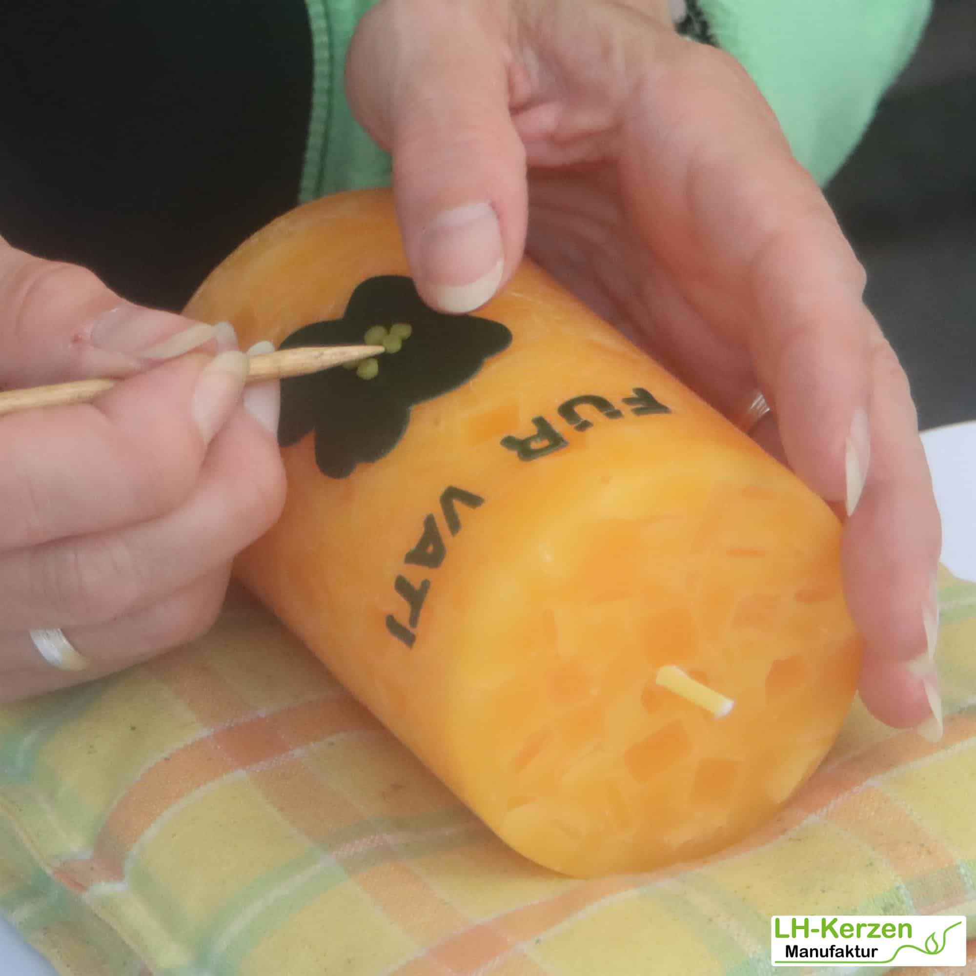 Kerzenbeschriftung Beschriftete Kerze